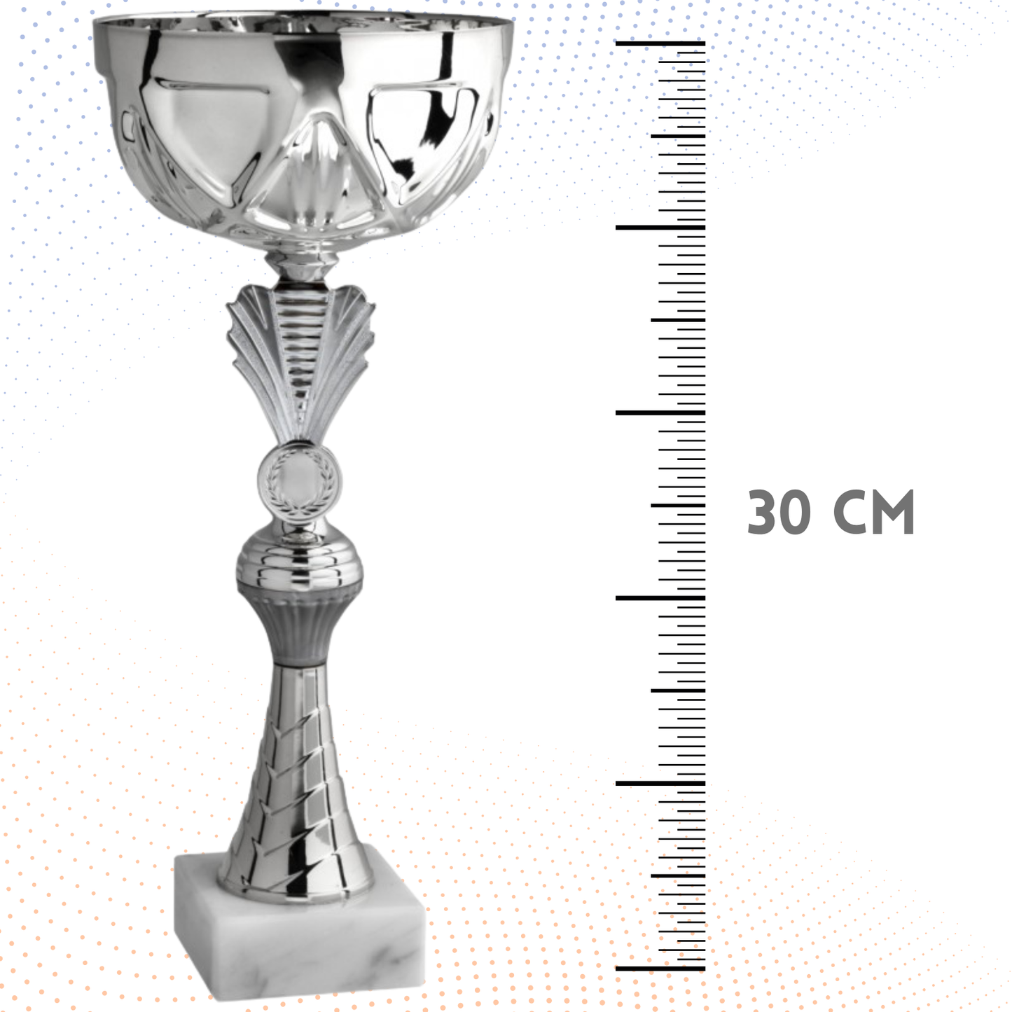 Coppa da 30 cm con base in marmo | Cod. 12.033S
