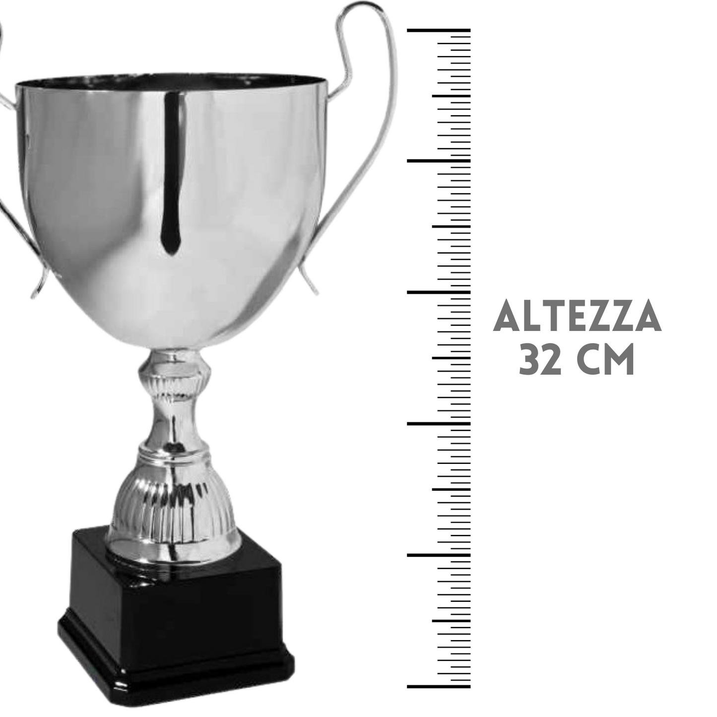 Coppa trofeo da 32 cm in metallo con ampi manici | Cod. 6.313