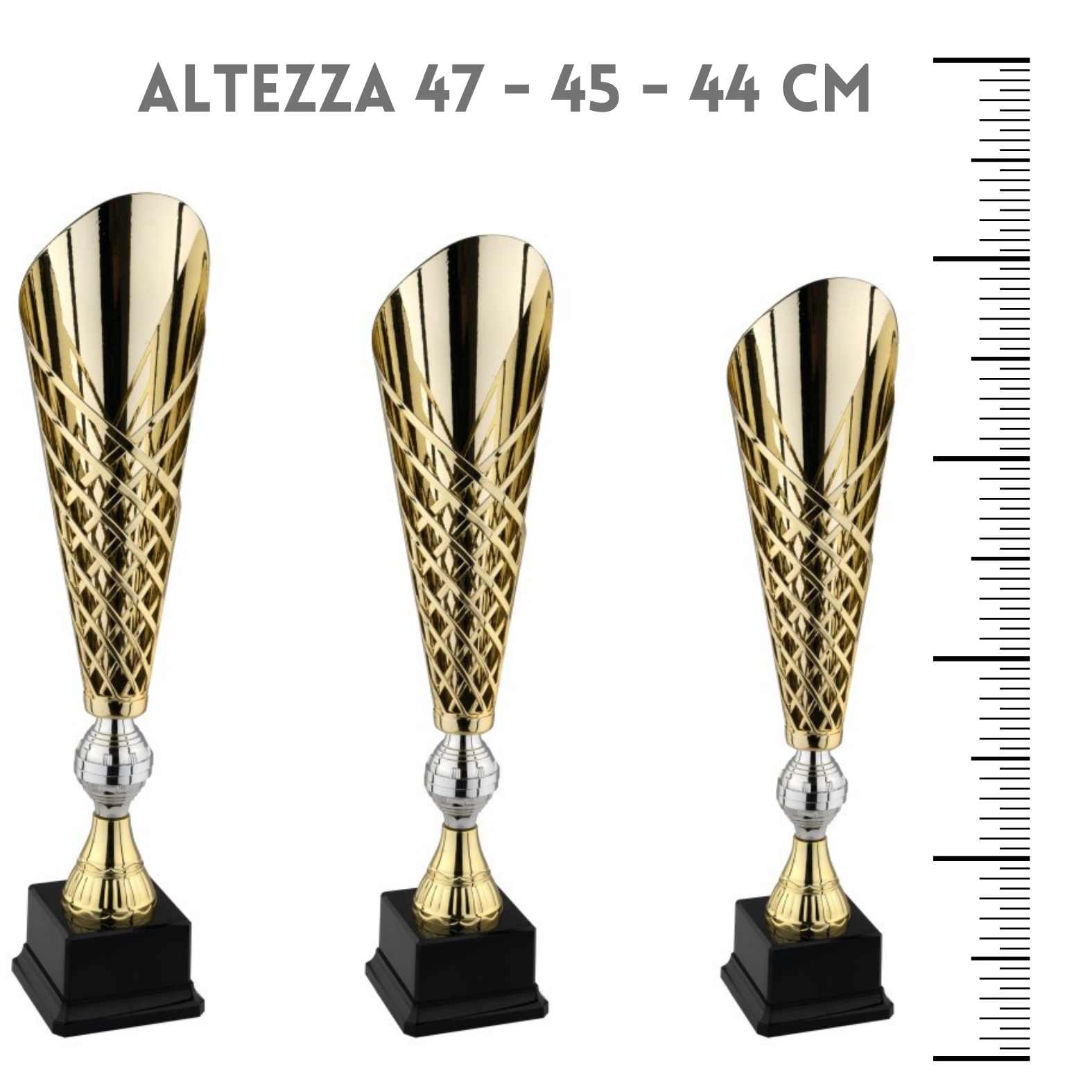 Tris di coppe trofeo personalizzate 4.469