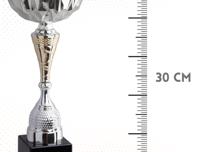 Coppa da 30 cm silver con tazza in metallo | Cod. 9.054S