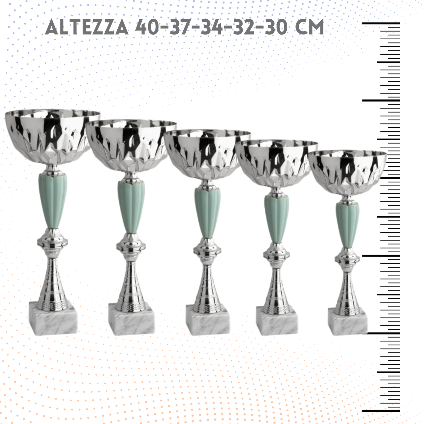 Set di coppe personalizzate 40-37-34-32-30 cm | Cod. 11.039S