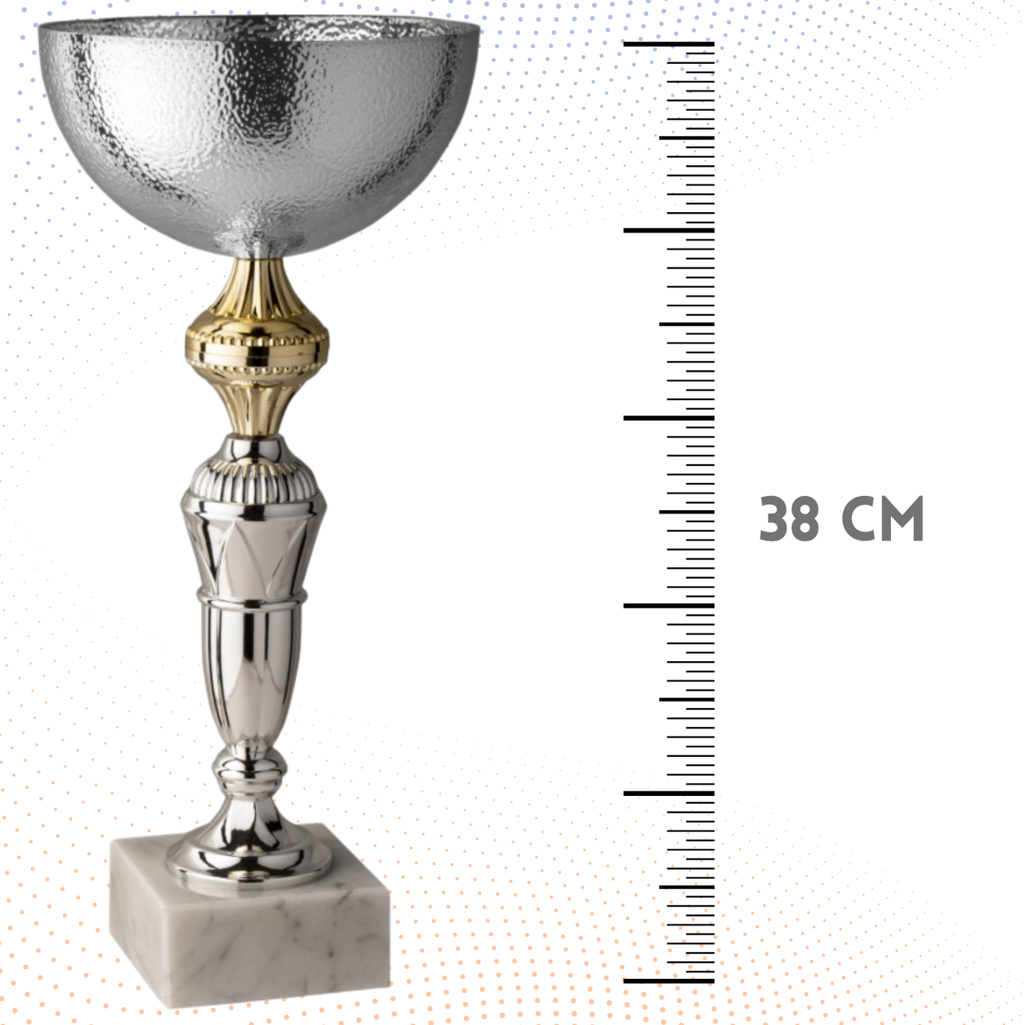 Coppa da 38 cm con base in marmo | Cod. 11.131S