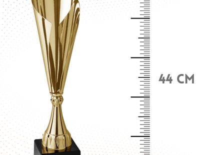 Trofeo in metallo da 44 cm colore gold | Cod. 4.482