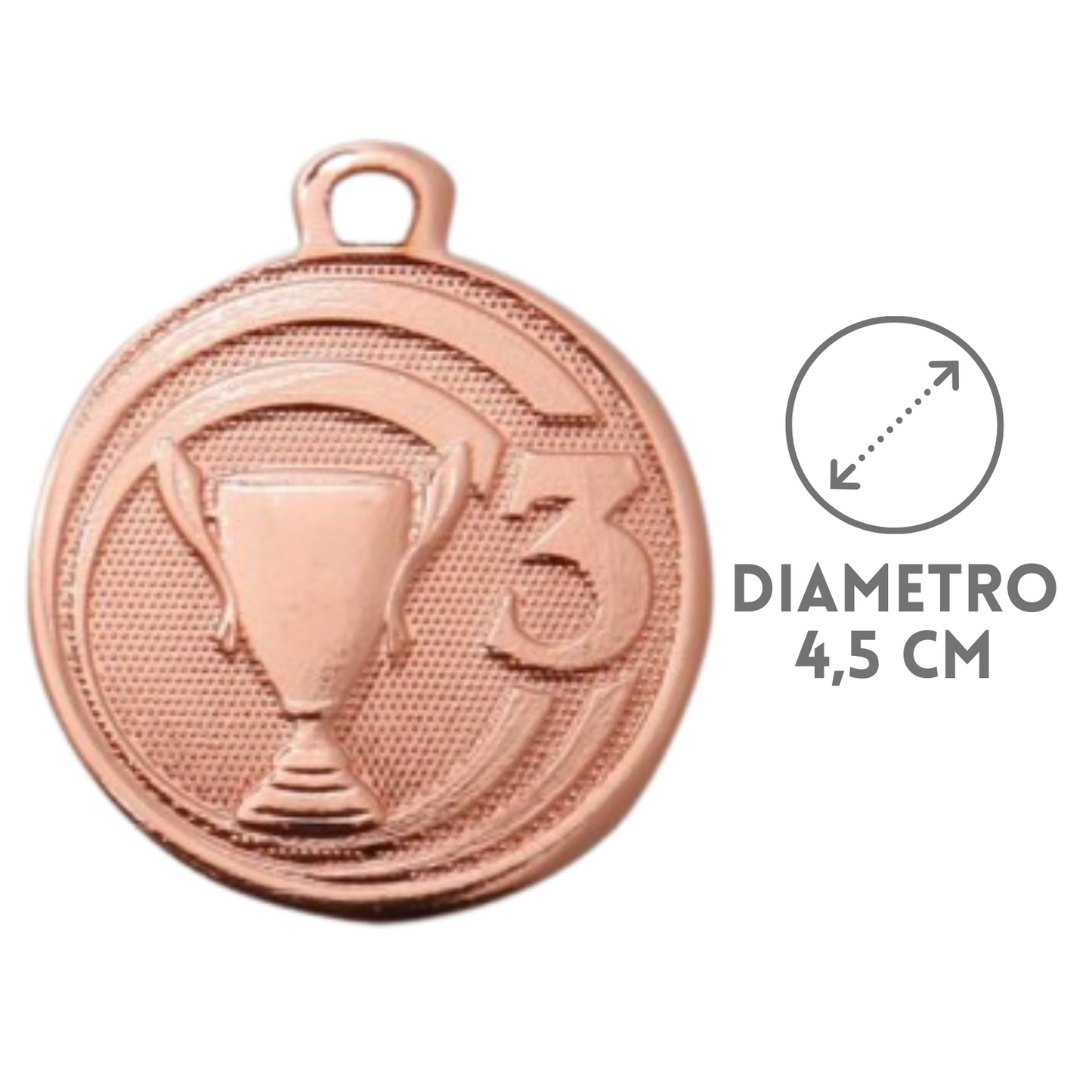 medaglia personalizzata bronzo 45 mm