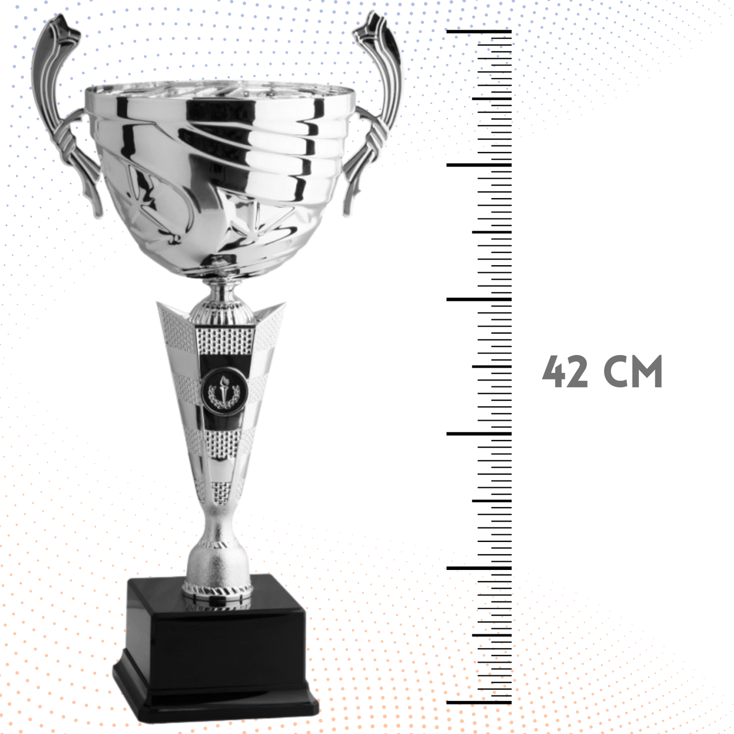 Trofeo in metallo da 42 cm con manici | Cod. 8002