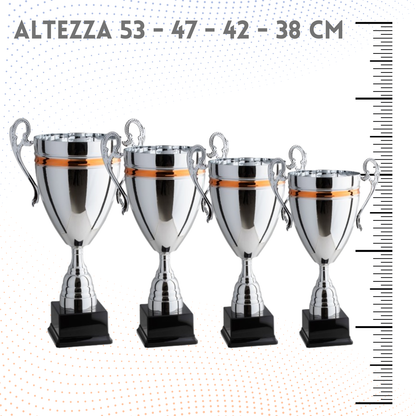 Set 4 Trofei con manici da 53 - 47 - 42 - 38 cm | Cod. 1.265