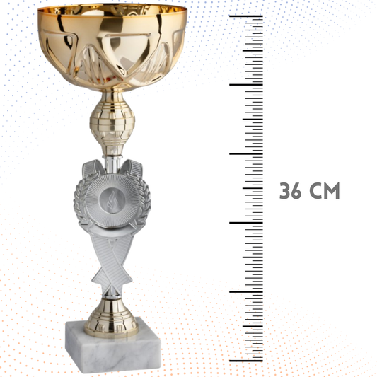 Coppa da 36 cm con base in marmo | Cod. 12.001G