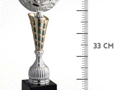 Coppa da 33 cm silver con tazza in metallo | Cod. 8.684S