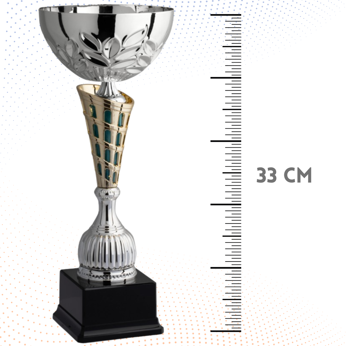 Coppa da 33 cm silver con tazza in metallo | Cod. 8.684S