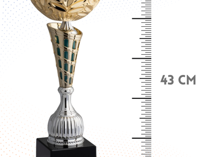 Coppa da 43 cm oro con tazza in metallo | Cod. 8.681G