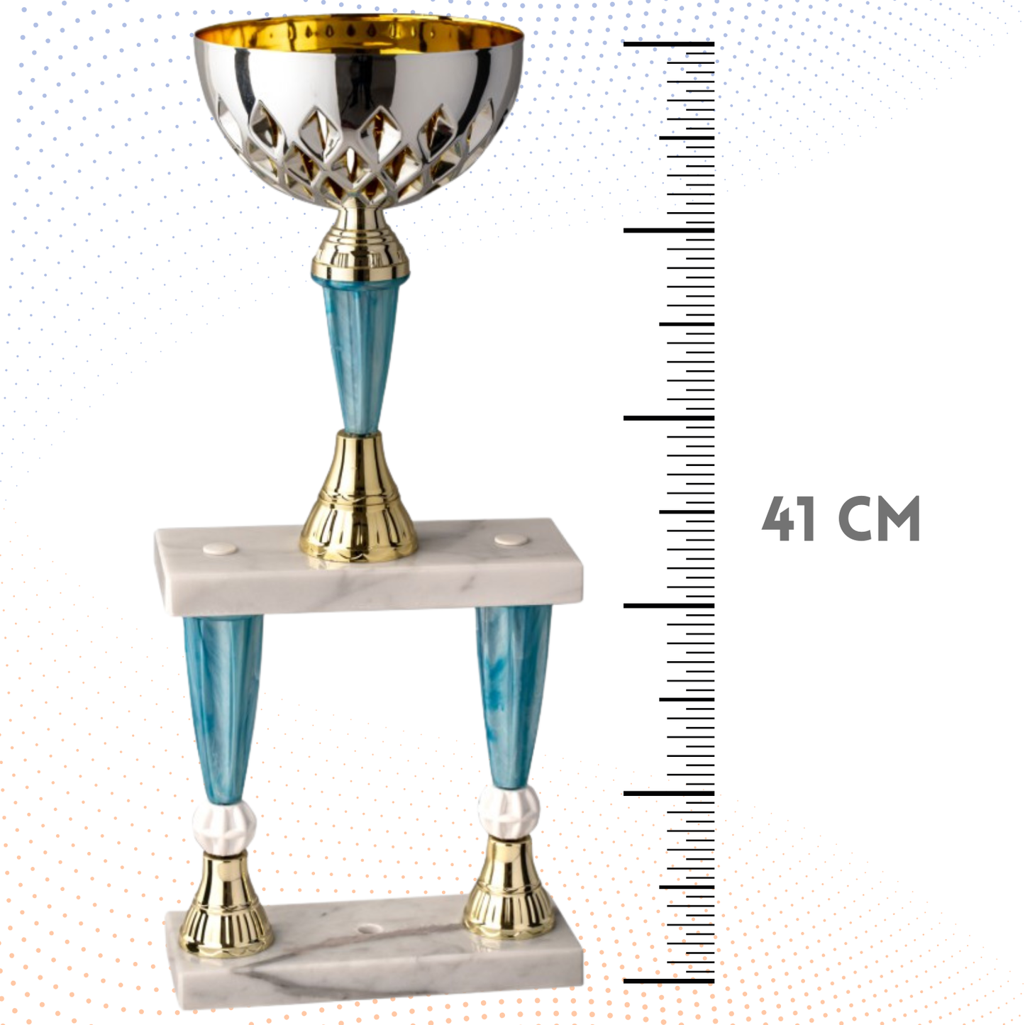 Trofeo in metallo da 41 cm a due piani | Cod. 5.223
