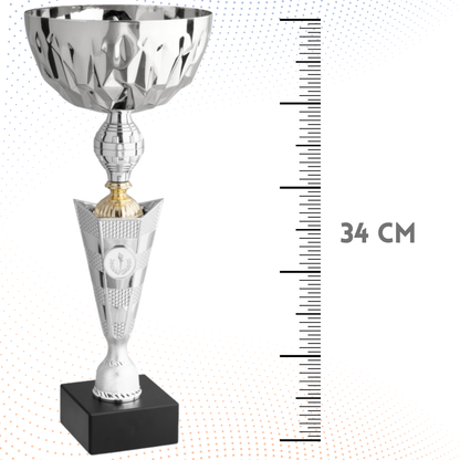 Coppa da 34 cm con base in marmo nero | Cod. 11.484S