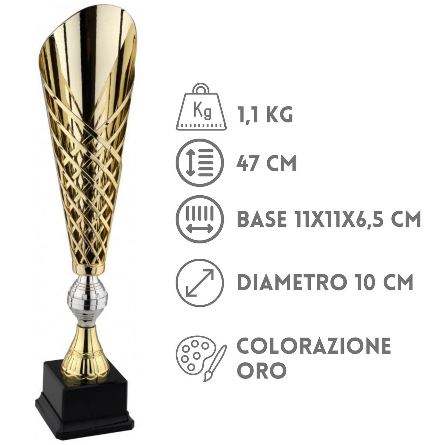 Coppa premiazione personalizzata da 47 cm Cod. 4.461
