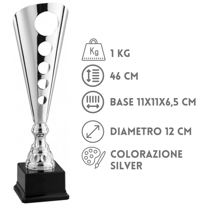 Coppa da 40 cm in metallo e taglio laser | Cod. 6.032