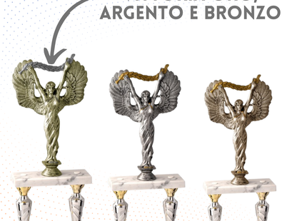 Tris di trofei a due piani 48 - 44 - 41 cm | Cod. 5.239
