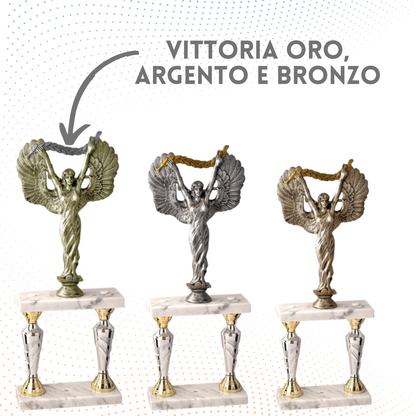 Tris di trofei a due piani 48 - 44 - 41 cm | Cod. 5.239