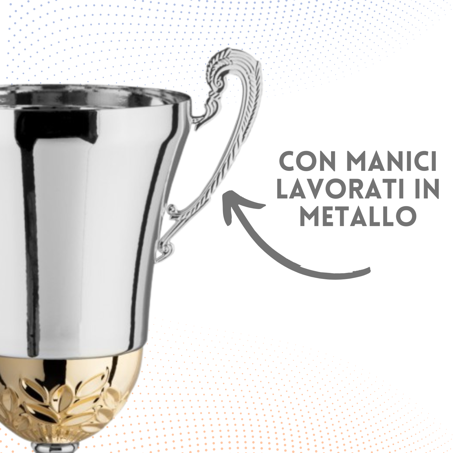 Tris di trofei personalizzati con manici 42 - 38 - 32 cm | Cod. 2.491P