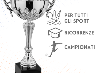Trofeo in metallo da 37 cm con manici | Cod. 8.183