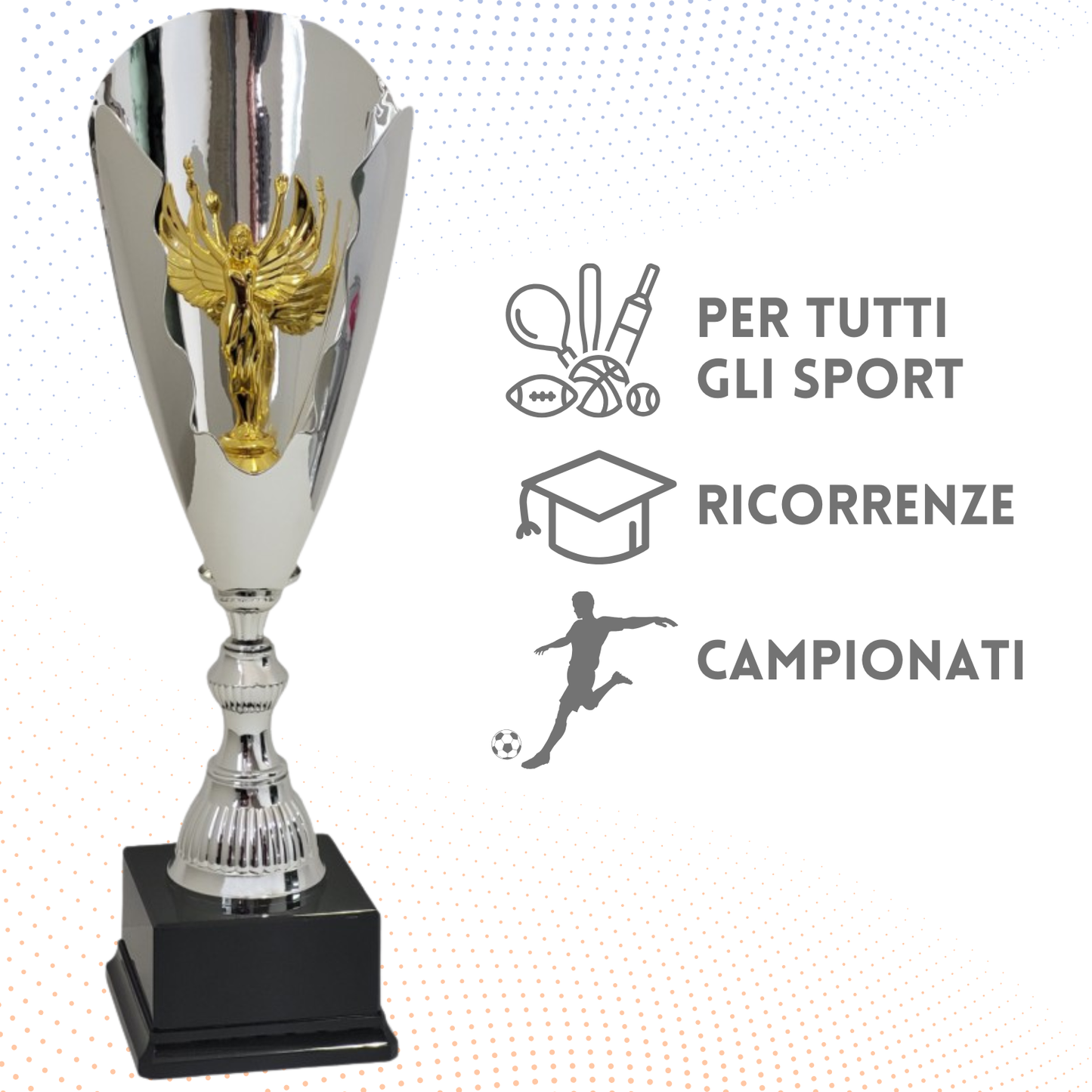 Tris di trofei personalizzati 51 - 45 - 41 cm | Cod. 4.319
