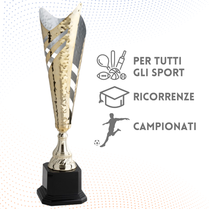 Trofeo in metallo da 38 cm, peso da 0,5 Kg | Cod. 4.553