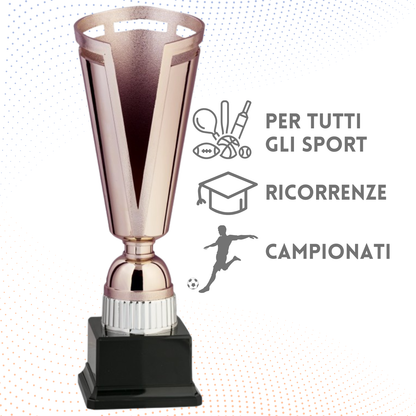 Coppa da 30 cm in ABS colore bronzo | Cod. 8.633