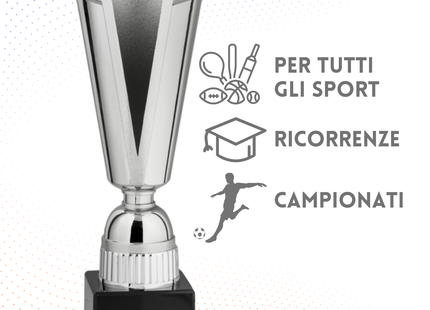 Coppa da 30 cm in ABS colore argento | Cod. 8.632