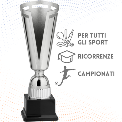 Coppa da 30 cm in ABS colore argento | Cod. 8.632