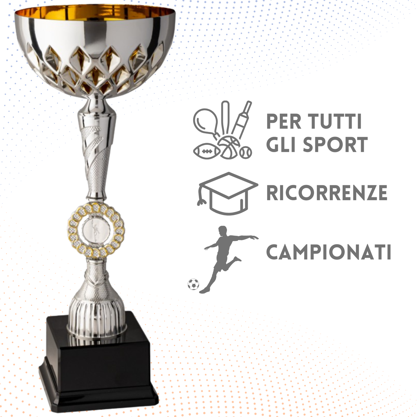 Coppa da 44 cm con inserto vittoria | Cod. 8.141