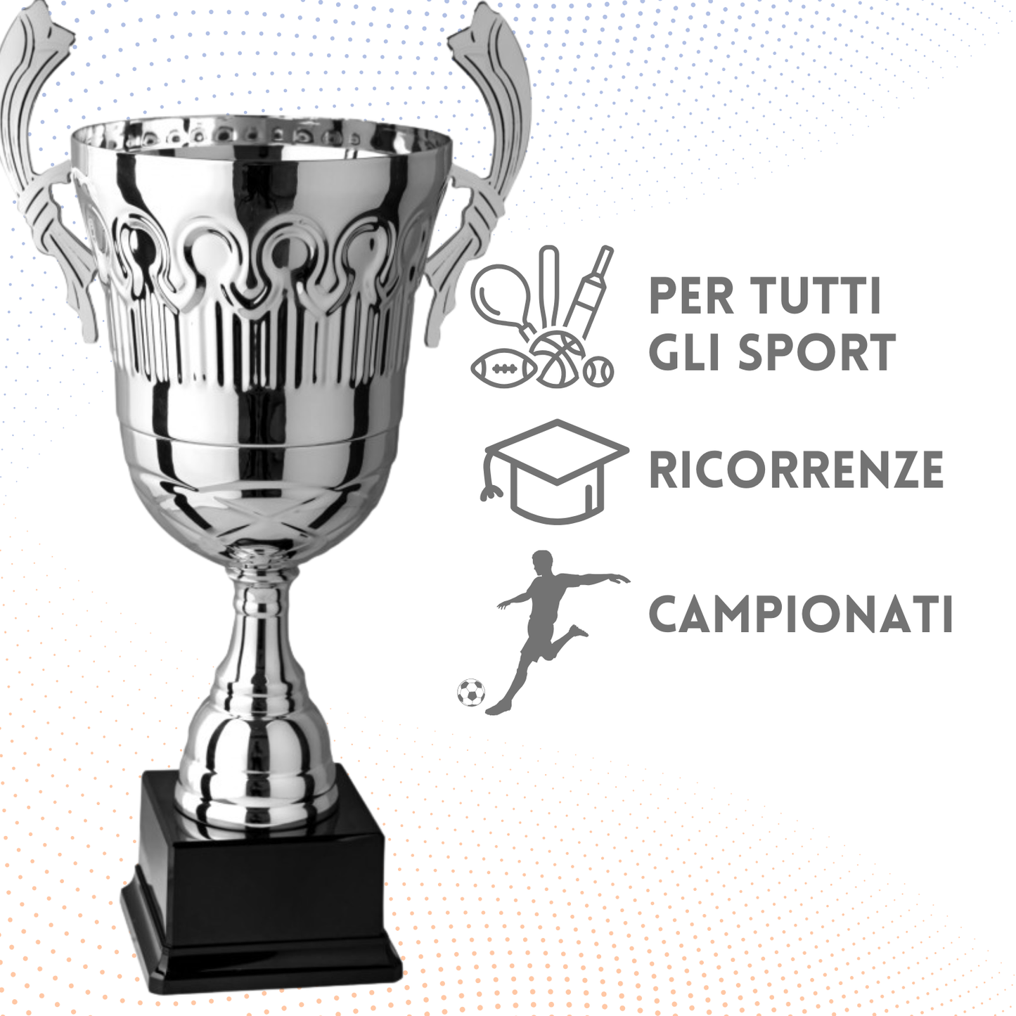 Trofeo con manici da 35 cm, peso da 1 Kg | Cod. 4.443