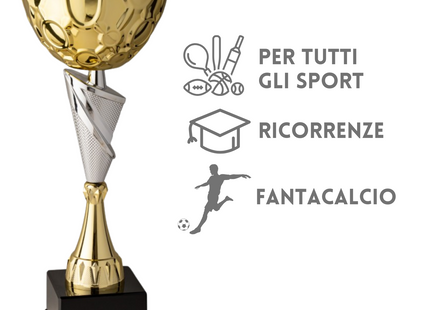 Tris di premiazioni personalizzate 44 - 41 - 38 cm | Cod. 8.039T