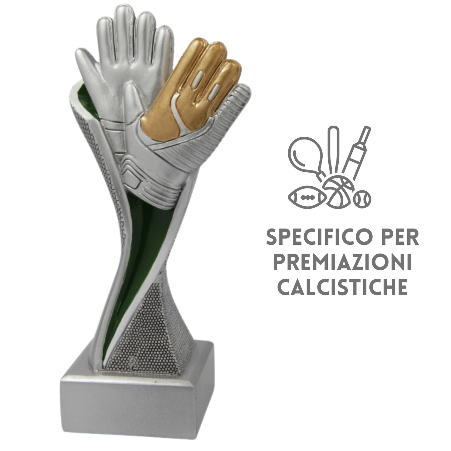Premio calcistico portiere da 17 cm personalizzato | Cod. 15.354
