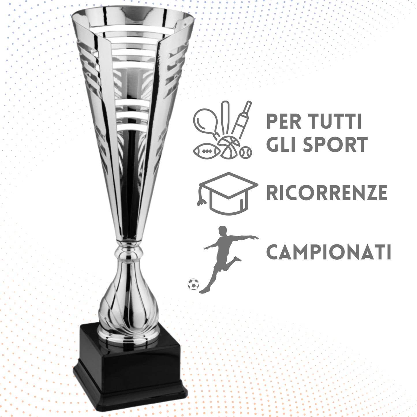 Trofeo in metallo da 44 cm artigianale | Cod. 6.522