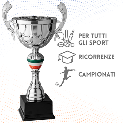 Trofeo in metallo da 46 cm con manici | Cod. 7.091