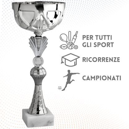 Coppa da 30 cm con base in marmo | Cod. 12.033S