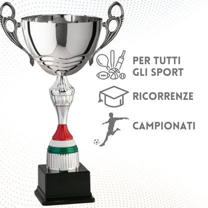 Trofeo in metallo da 40 cm con manici | Cod. 7.542
