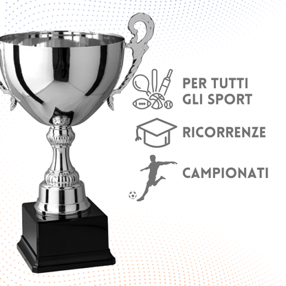 Trofeo in metallo da 36 cm con manici | Cod. 7.261
