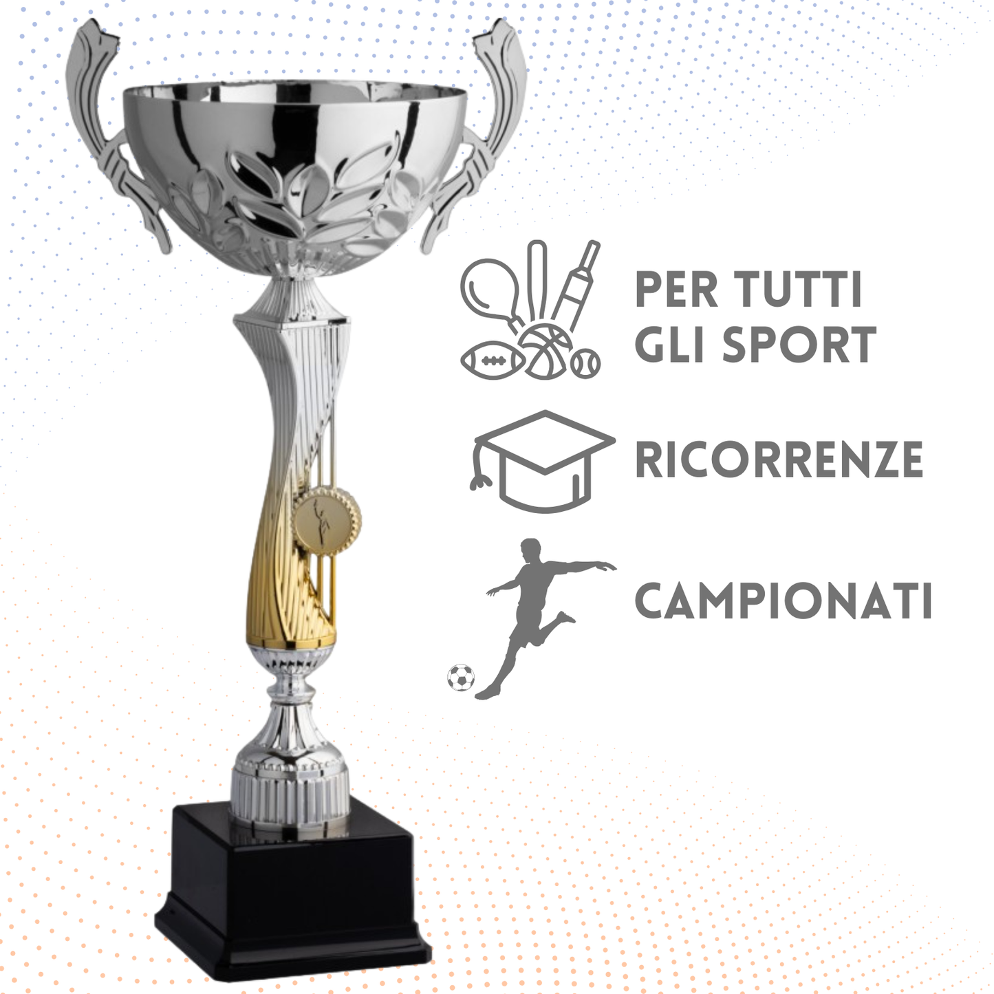 Trofeo in metallo da 41 cm con manici | Cod. 6.044
