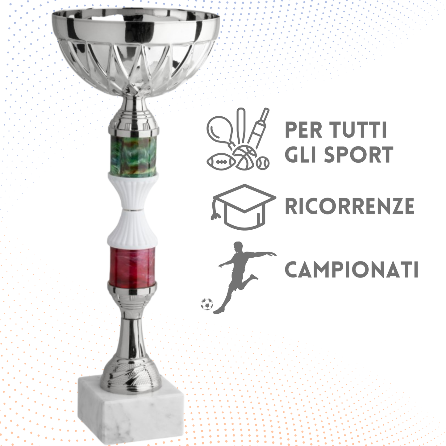 Coppa da 31 cm con base in marmo | Cod. 12.044S