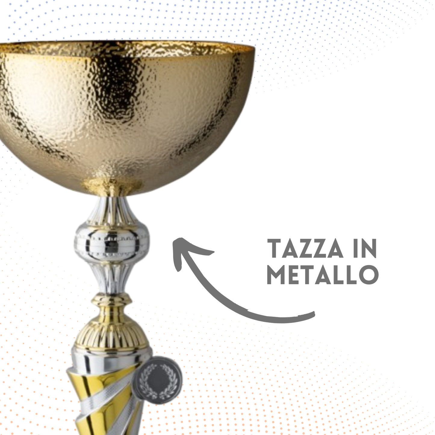 Coppa da 39 cm gold con tazza in metallo | Cod. 9.192G
