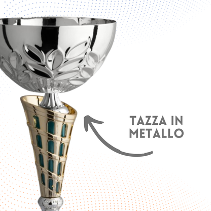 Coppa da 36 cm silver con tazza in metallo | Cod. 8.683S