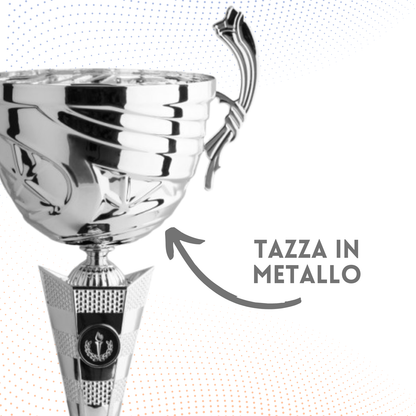 Trofeo in metallo da 42 cm con manici | Cod. 8002