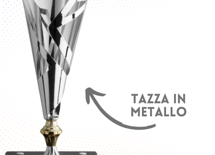 Trofeo in metallo da 44 cm a due piani | Cod. 5.222
