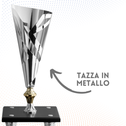 Trofeo in metallo da 44 cm a due piani | Cod. 5.222