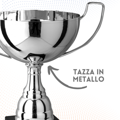 Trofeo in metallo da 23 cm con manici | Cod. 7.554