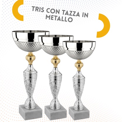 Set completo 5 pezzi premiazioni calcistiche | Cod. Nettuno