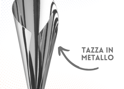 Trofeo in metallo da 42 cm colore silver | Cod. 4.452