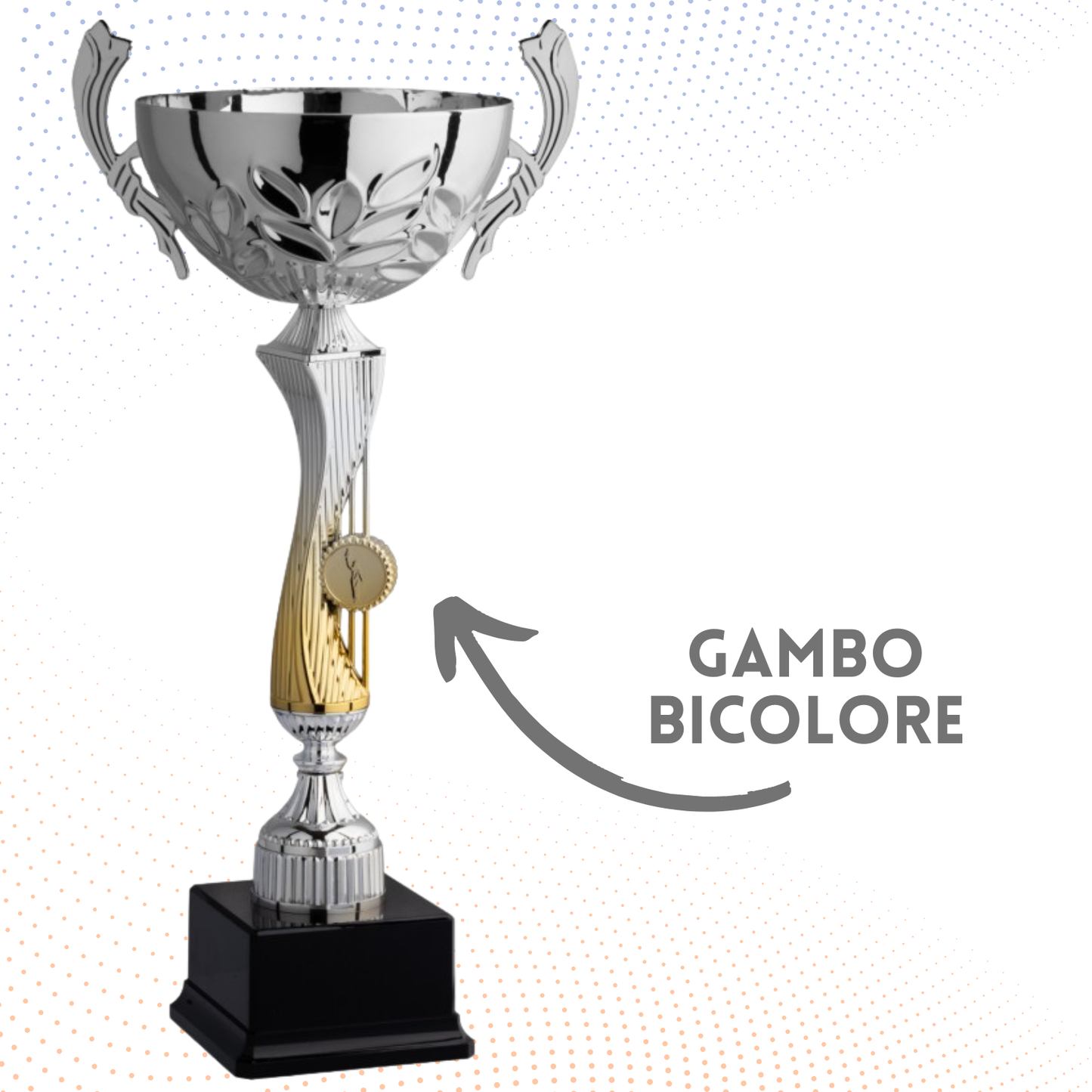 Trofeo in metallo da 49 cm con manici | Cod. 6.041
