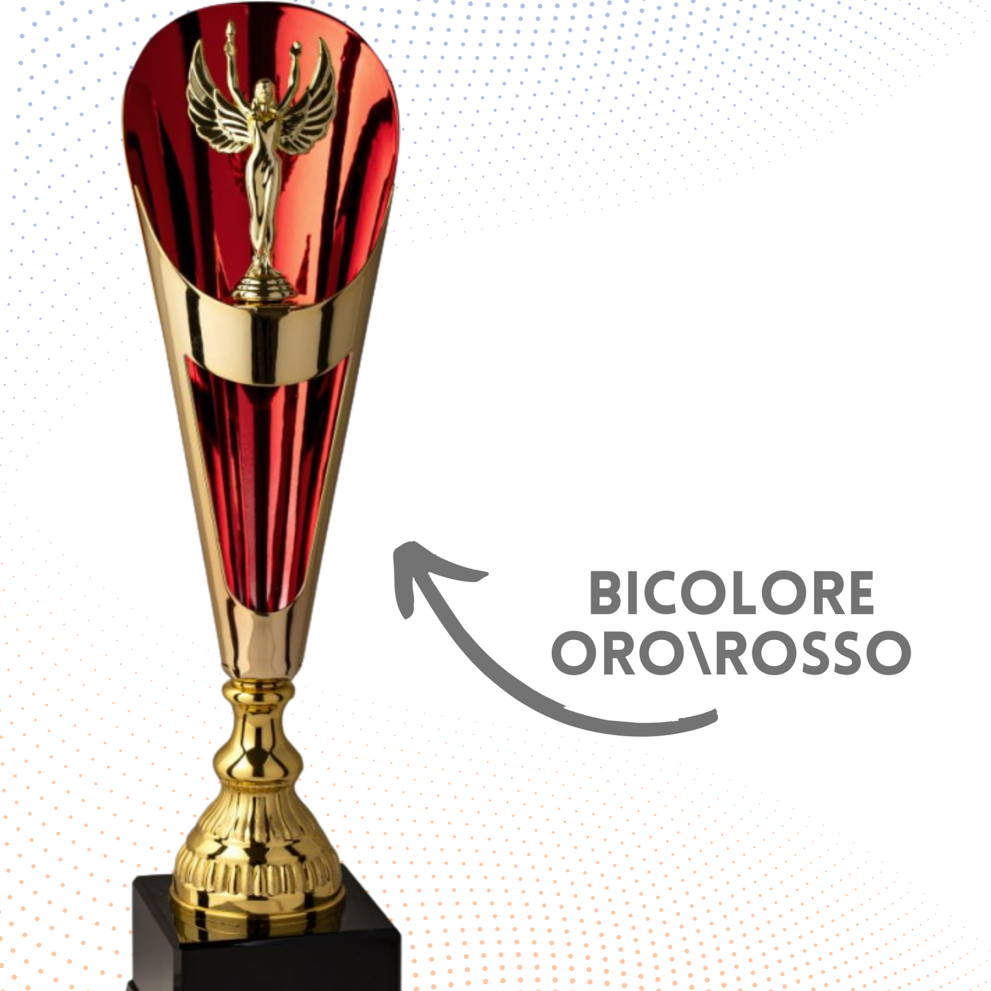 Trofeo in metallo da 40 cm con Vittoria | Cod. 6.481