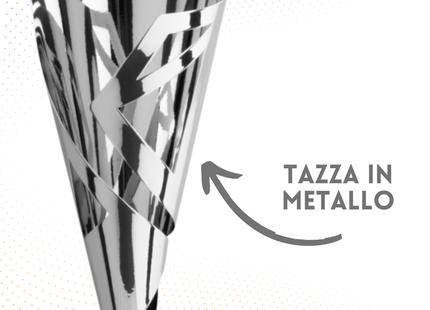 Trofeo in metallo da 40 cm colore silver | Cod. 4.493