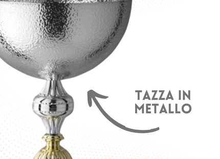 Coppa da 43 cm silver con tazza in metallo | Cod. 9.191S